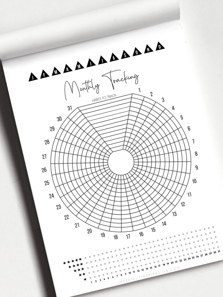 Habit Tracker Monthly Notepad Planner