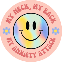 Neck Back Anxiety Attack Smiley Sticker