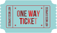 One Way Ticket Sticker