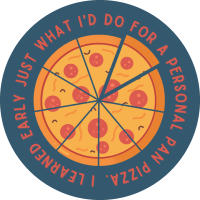 Personal Pan Pizza Sticker