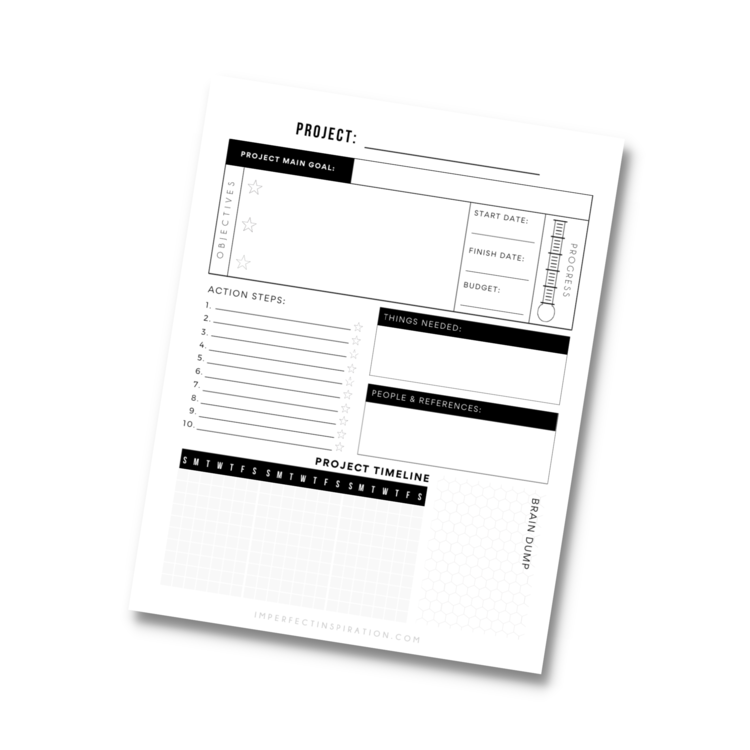 Project Planner Planner Digital Download