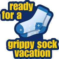 Grippy Sock Vacation Sticker