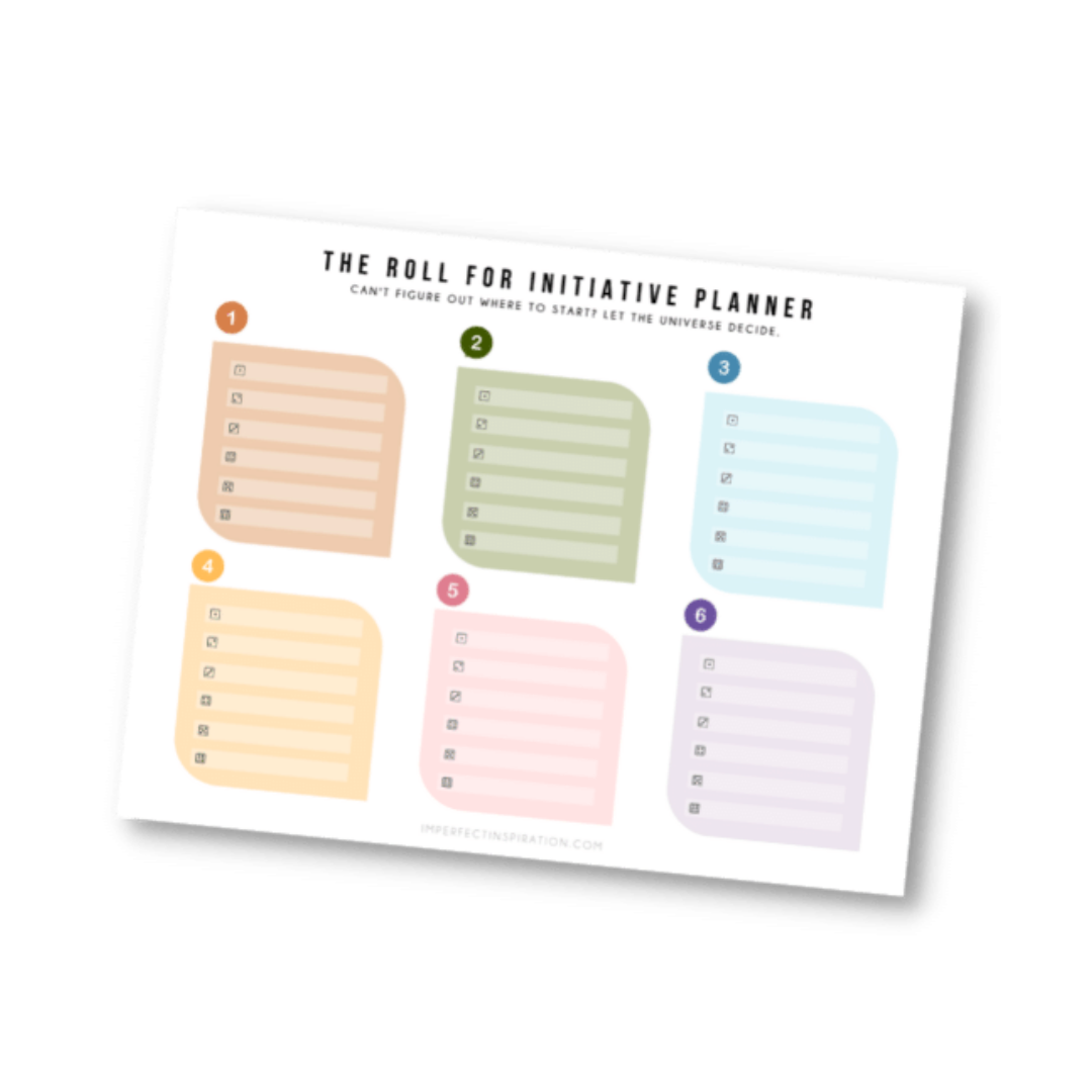 Roll For Initiative Planner Digital Download