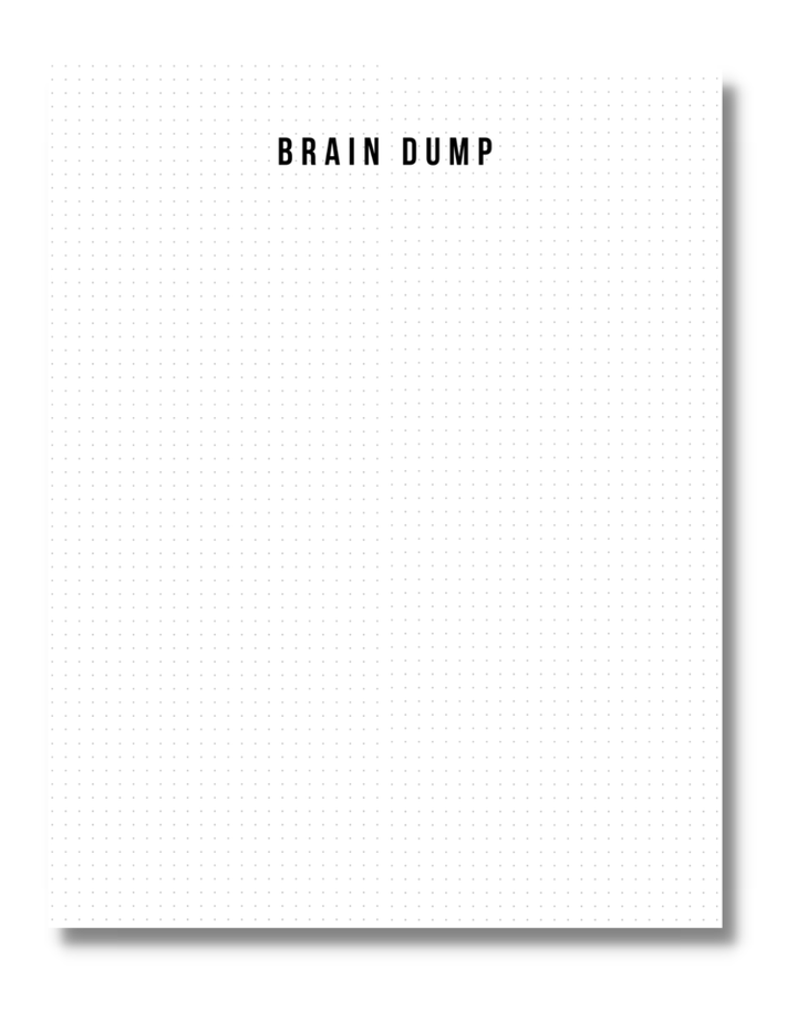 Brain Dump Pages Digital Download