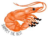 Shrimply The Best Sticker