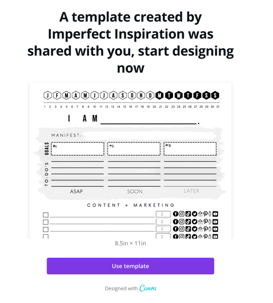 Customizable Small Business Planner - Digital Canva Template