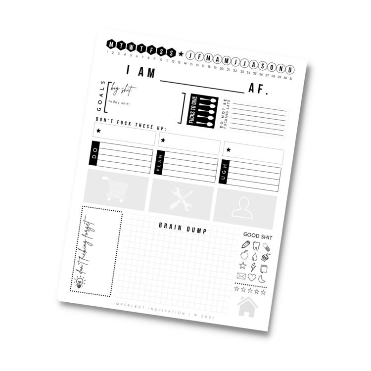 Spicy Daily Planner Digital Download