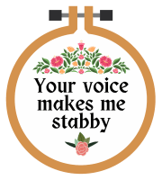 Your Voice Makes Me Stabby Sticker