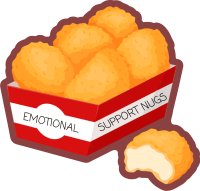 Emotional Support Nugs Sticker