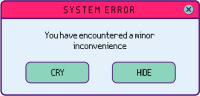 Life System Error Sticker