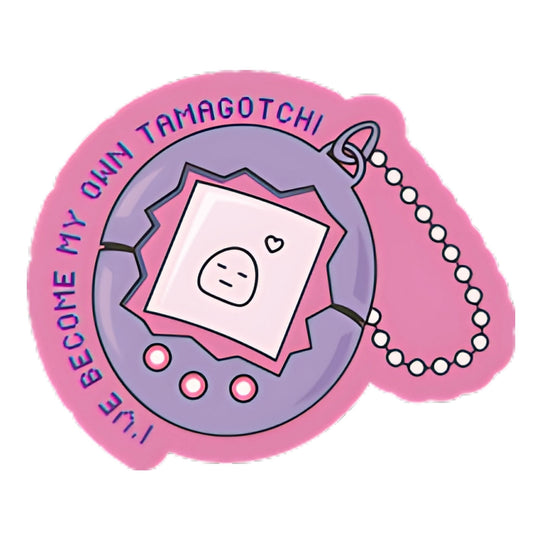 Human Tamagotchi Holographic Sticker