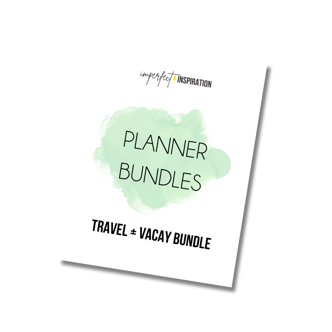 Travel + Vacay Planner Bundle Printable Digital Download