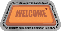 Leave By 9p Welcome Mat Sticker