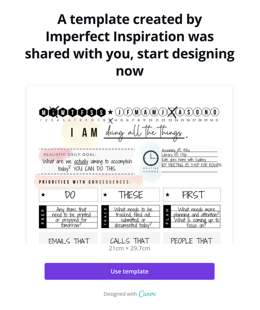 Customizable Worklife + Teacher Planner Digital Canva Template